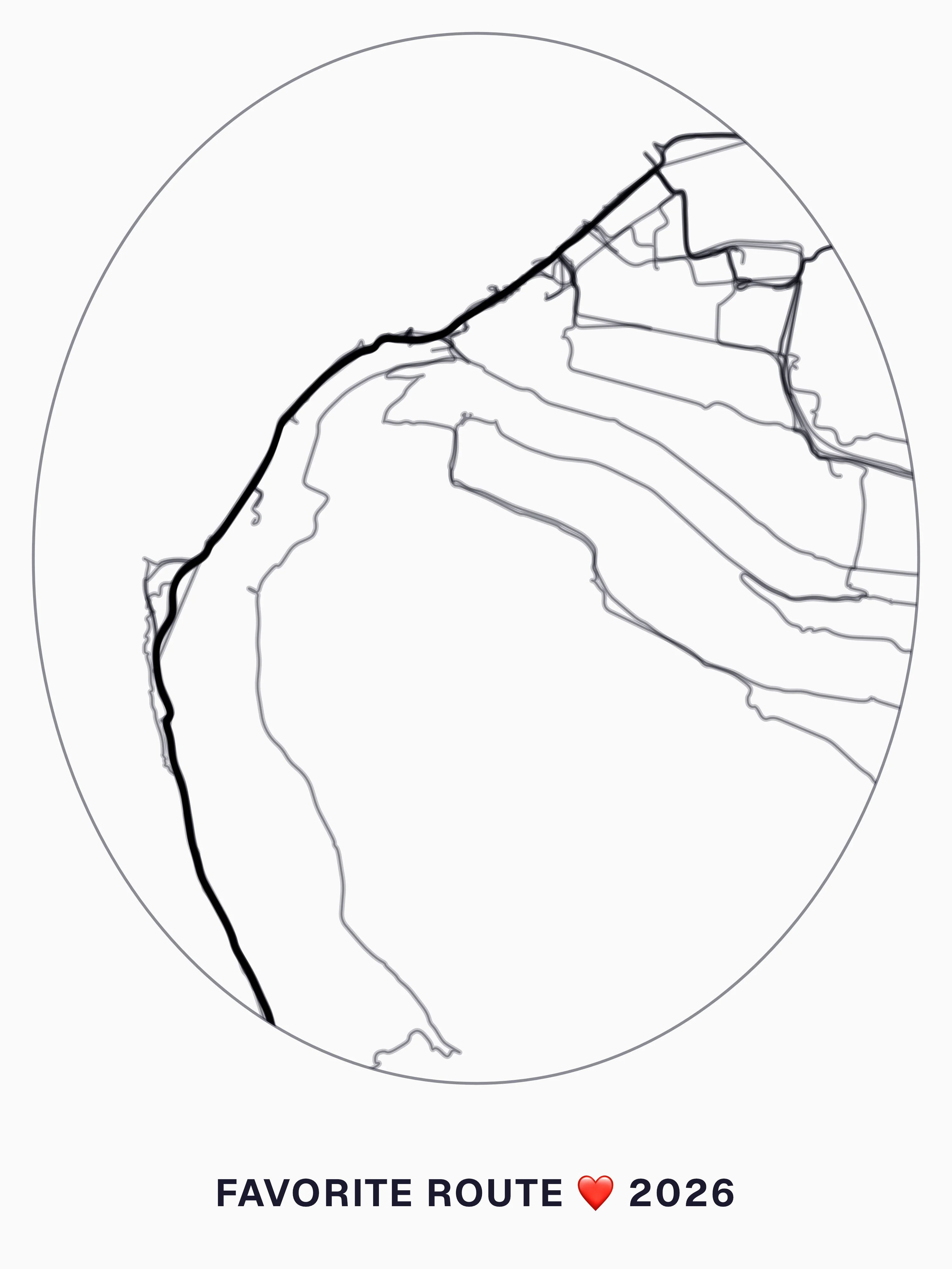 Постер в стиле Архитектор — тёмно-синие маршруты
