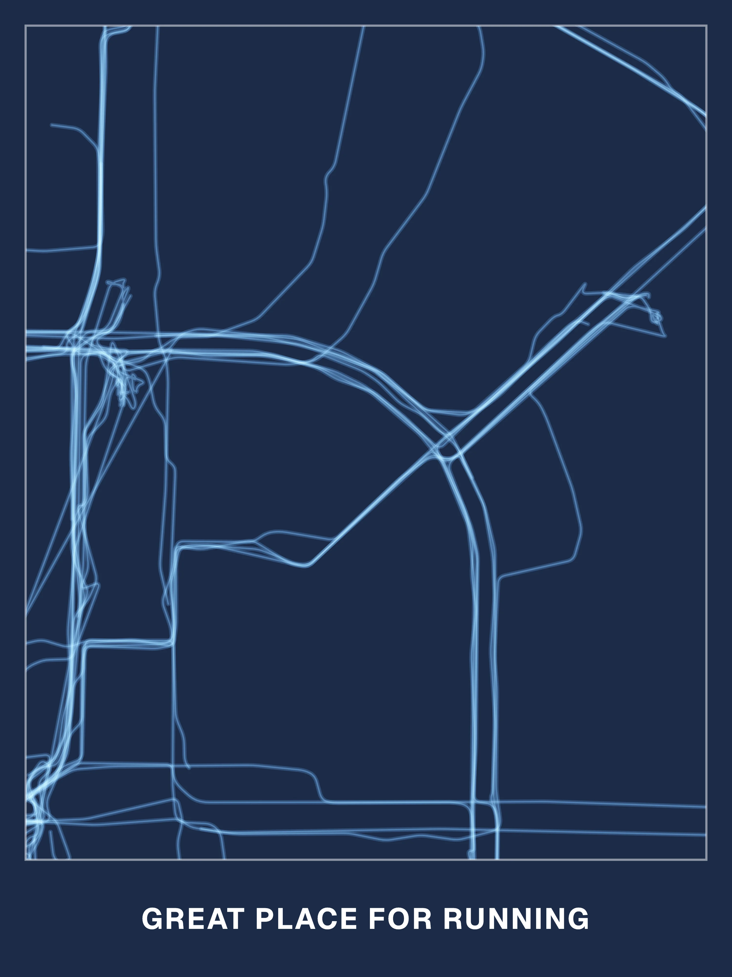 Минималистичный постер — чистая светлая карта