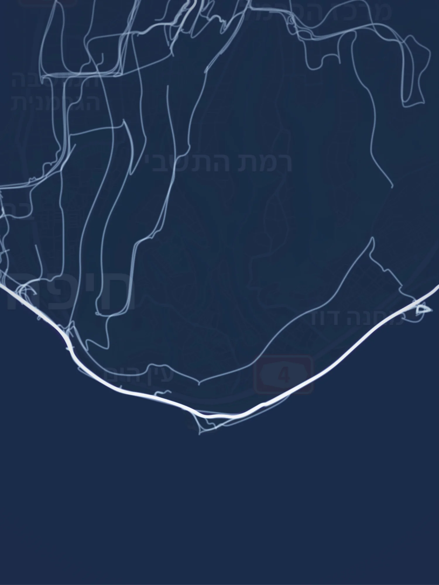 Architect filter — navy blue tones with cool light blue paths